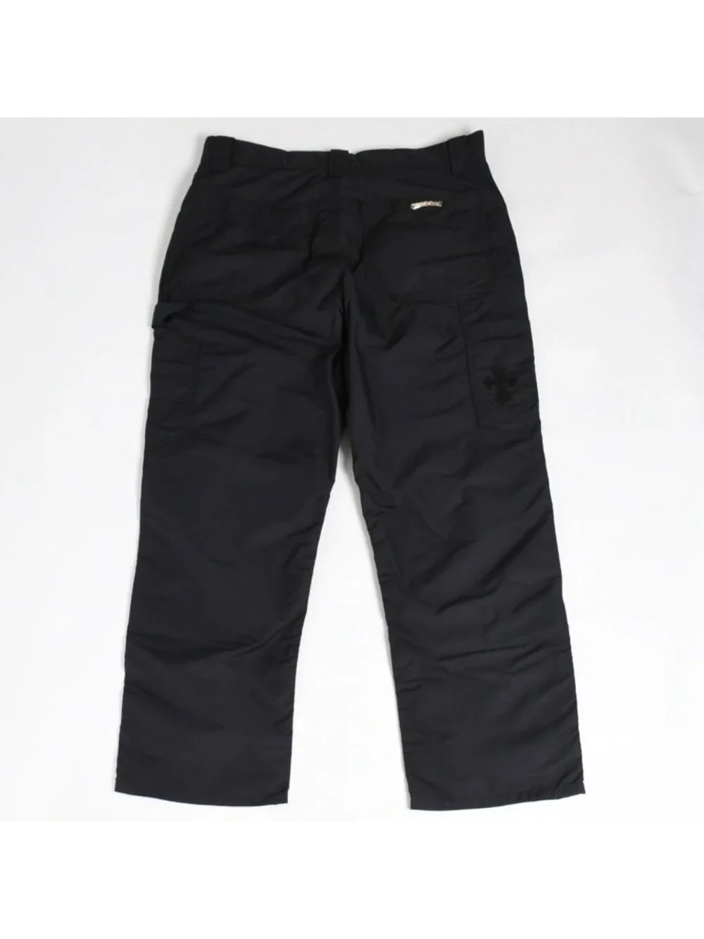 Chrome Hearts Carpenter Double Knee Work Pants Cross Ball Horseshoe Black Nylon